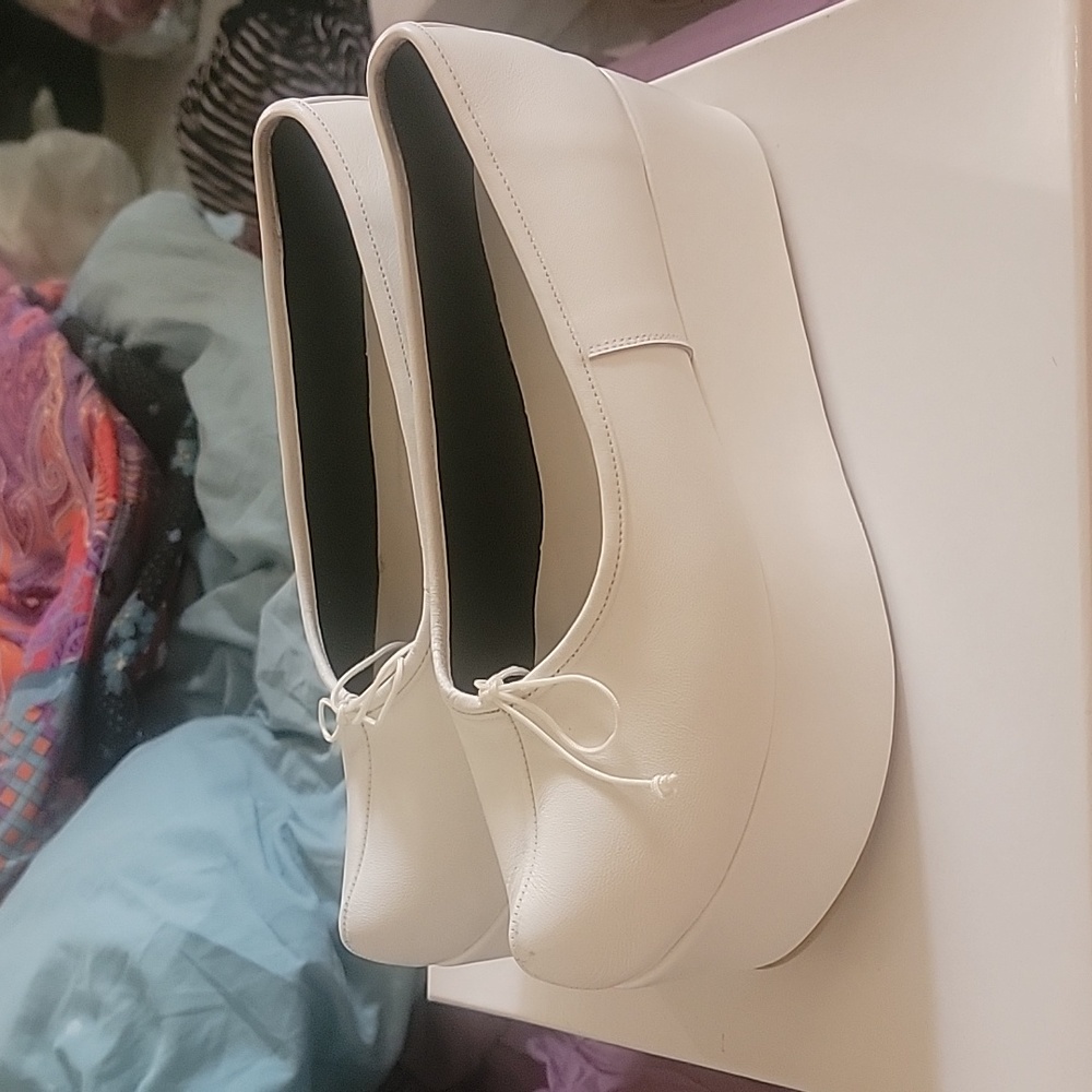 Flat Apartment Ballerina Platform Lambskin Shoes - Picture 7 of 12